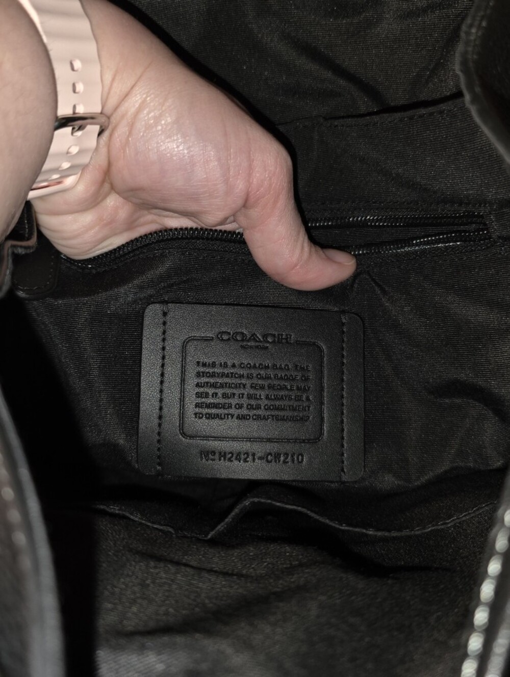 🖤 Coach Warner Backpack CW210 – Black Pebbled Leather | Like New 🖤 - Picture 2 of 15